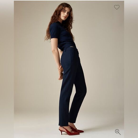 NWT J CREW New Cameron pant in four-season stretch in Navy - Picture 7 of 10